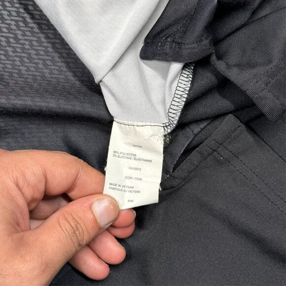 Callaway Golf Shirt Opti Dri Short Sleeve Stretch Polo Grey Silver Medium - Picture 8 of 8